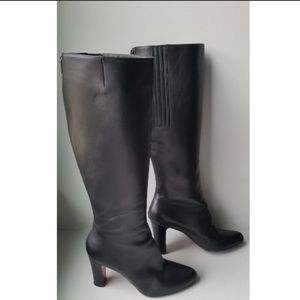 Louboutin Black Knee High Boots